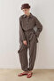 Mobile Piece Shirt Set Brown - 4