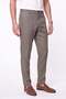Comfort Fit Elastic Waist 100% Linen Khaki Trousers P 1215 - 2