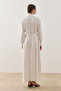 Piping Detailed Shirt Dress Ecru - 8