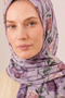 Floral Patterned Cotton Hijab Scarf - 3