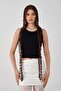 Sequin Detailed Wide Hole Summer Knitted Beanie Y8251 Brown