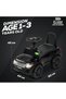 Rover Ride on Car for Kids, Baby Push Car Toys with Music, Light, & High Backrest (Black) - 7