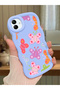 Samsung Galaxy A04 Compatible Case Camera Protector Blue Silicone Couple Phone Case Butterfly Pattern