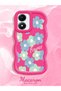 Vivo Y02S Compatible Case Camera Protector Red Silicone Couple Phone Case Floral Pattern - 2