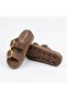 Round Buckle Women's Flat Slippers - 3
