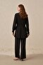 Black-Balloon Sleeve Modal Tunic with Gipe Detail - 3