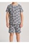 Boys Grey Football Print Shorts Set - 5