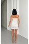 Women's Strappy Mini Dress Square Neck Stretchy Bodycon Fit Casual Stylish Dress - 6