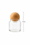 Ball – Set of 6 Bamboo Globe Glass Spice Jars with Lids - 3