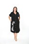 Women's Woven Viscosa Printed Plus Size Dress - 2