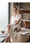 Women's 100% Bamboo Beach Robe Kimono - Hooded Patterned Quick-Drying Bath and Beach Dress - 2
