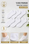 100% Cotton 6 Pairs Unisex Short Socks Snakers Anti-Sweat Summer Socks - 3