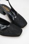 Women's Black Detailed Heeled Shoes - 3