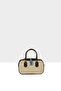 Brown Women's Straw Decorated Cylinder Bag M000008800 - 3