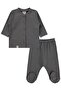 Plain 1-6 Month Pajama Set - Gray - 4
