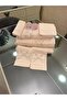 100% Cotton Satin Embroidered Bedspread and Duvet Cover Set - Double Size / 7 Pieces/~, Lüxs Pudra - 7
