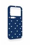 Xiaomi Mi 17 Pro 5g Compatible Mini White Heart Navy Blue Patterned Silicone Case - 2