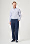 Navy Blue Side Pocket Comfort Fit Cotton Chino Trousers 1003260211