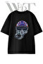 Maverick Design Printed Unisex Black Oversize T-Shirt