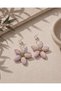 Pastel Flower Figured Gold Detailed Colorful Women's Earrings