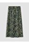 Lcw Grace Green Floral Skirt with Elastic Waist - 7