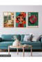 Frida Kahlo Themed 3 Piece Wooden Framed Painting Act - 4