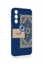 Samsung A16 Compatible Blue Ethnic Carpet Patterned Silicone Case - 3