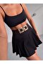 Gold Buckle Interlocking Elastic Women's Belt, Jacket Belt, Shirt Belt, Dress Belt - 2