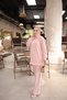 Women's Zippered and Double Stripe Detailed Hijab Tracksuit Set - Two-Piece Sports Set - 2