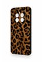 Realme 12 4g Compatible Dark Leopard Leather Pattern Silicone Case - 4