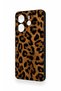 Redmi Note 14 4g Compatible Dark Leopard Leather Pattern Silicone Case - 4