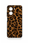 Redmi A5 Compatible Dark Leopard Leather Patterned Silicone Case - 2