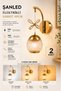 Decorative 12W Indoor Bronze Case 3-Color Light Modern Wall Sconce Electric 2 Pcs