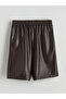 Esvab • Modern & Stylish Leather-Look Girls' Shorts with Waist Drawstring