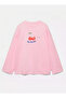 100% Cotton Oversize Fit Les Corises Printed - Crew Neck Long Sleeve T-Shirt