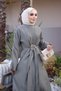 Khaki Bolero Dress with Buckle Detail - 3