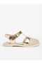 Women's Sandals Gold Shoes Tulle Face Poly Sole - 4
