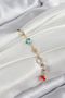 Brass Mixed Color Zircon Stone Gold Color Women's Bracelet