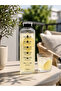 Glass Flask with Black Plastic Lid – Transparent Glass Beverage Bottle 1 L - 3