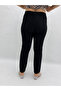 Plus Size Velvet Lycra Elastic Waist Piped Leg Women's Tights - 6