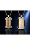 Stainless Steel Greek Patterned Gold Silver Color Men's Necklace - 2