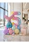 Mermaid Birthday Decoration Set 1-9 Years Old Number Balloon Macaron Balloon Party Decoration Set - 3