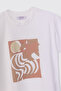 Boy's Printed Short Sleeve White T-Shirt - 3