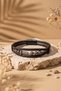 Accessories Faux Leather Steel Wire and Metal Ball Detailed Brown Men's Bracelet - 2