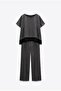 Women's Tencel Fabric Blouse and Pants Set Sun423 - 5
