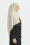 Logo Pattern Naia Cotton Shawl - Cream - 2