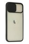 Aconcept iPhone 12 Case Palm Frosted Camera Sliding Silicone (224249) - Black - 2