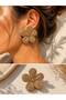 Wicker Rope Flower Earrings - 4