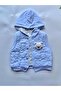 Baby Boy Hooded Vest Teddy Bear Set - 100% Cotton - 4