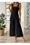 Women's Strappy Gipe Detailed Pocketed Long Jumpsuit - 4